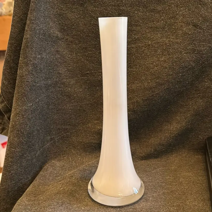 Frosty Thin Glass Bud Vase