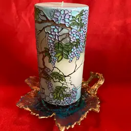 11. VTG 1930’s Leaf Nappy/Modern Wisteria Candle