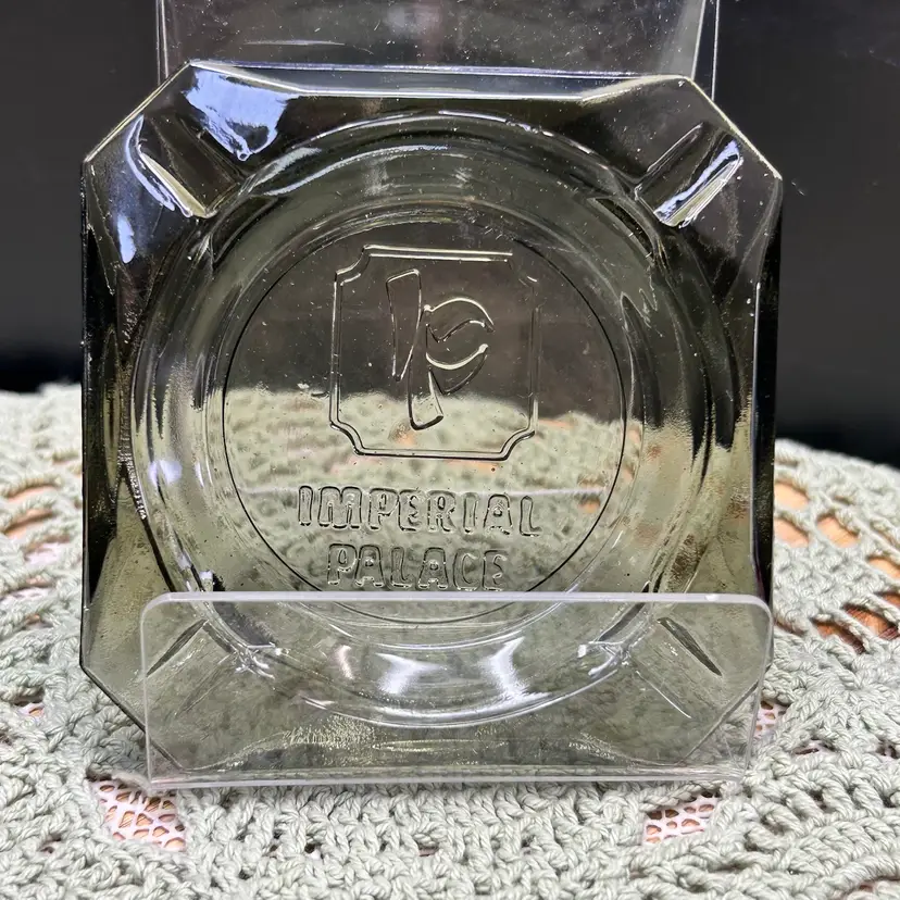 Imperial Palace Hotel / Casino Las Vegas Glass Ashtray Smoky Gray