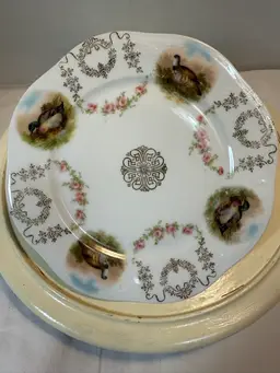 Antique Bavaria Hand Painted Game Bird Plate