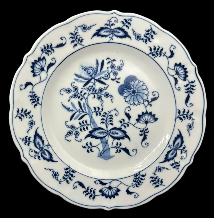 Set of 6 Vintage Blue Danube Dinner Plate Blue Onion Japan US Patent 10 3/8”