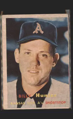 Billy Hunter 1957 Topps #207 - (140) - Kansas City Athletics