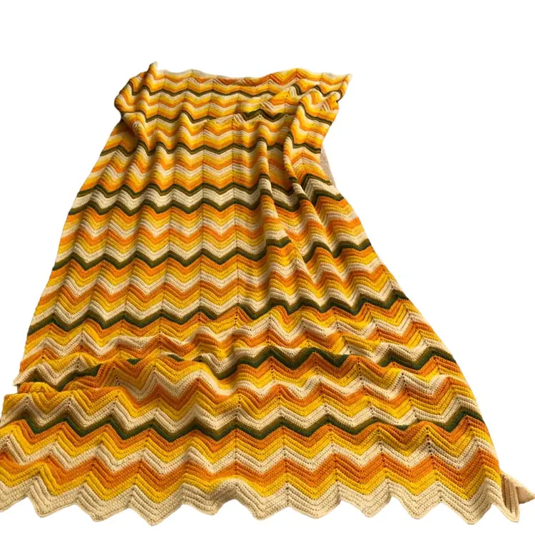 Beautiful Crocheted Zigzag Afghan