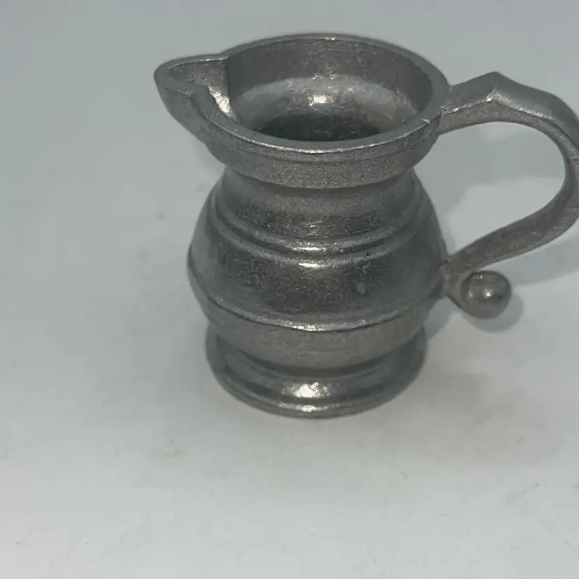 Vintage RWP Wilton Plough Tavern Armetale Pewter 2" Individual Toothpick Holder Pitcher