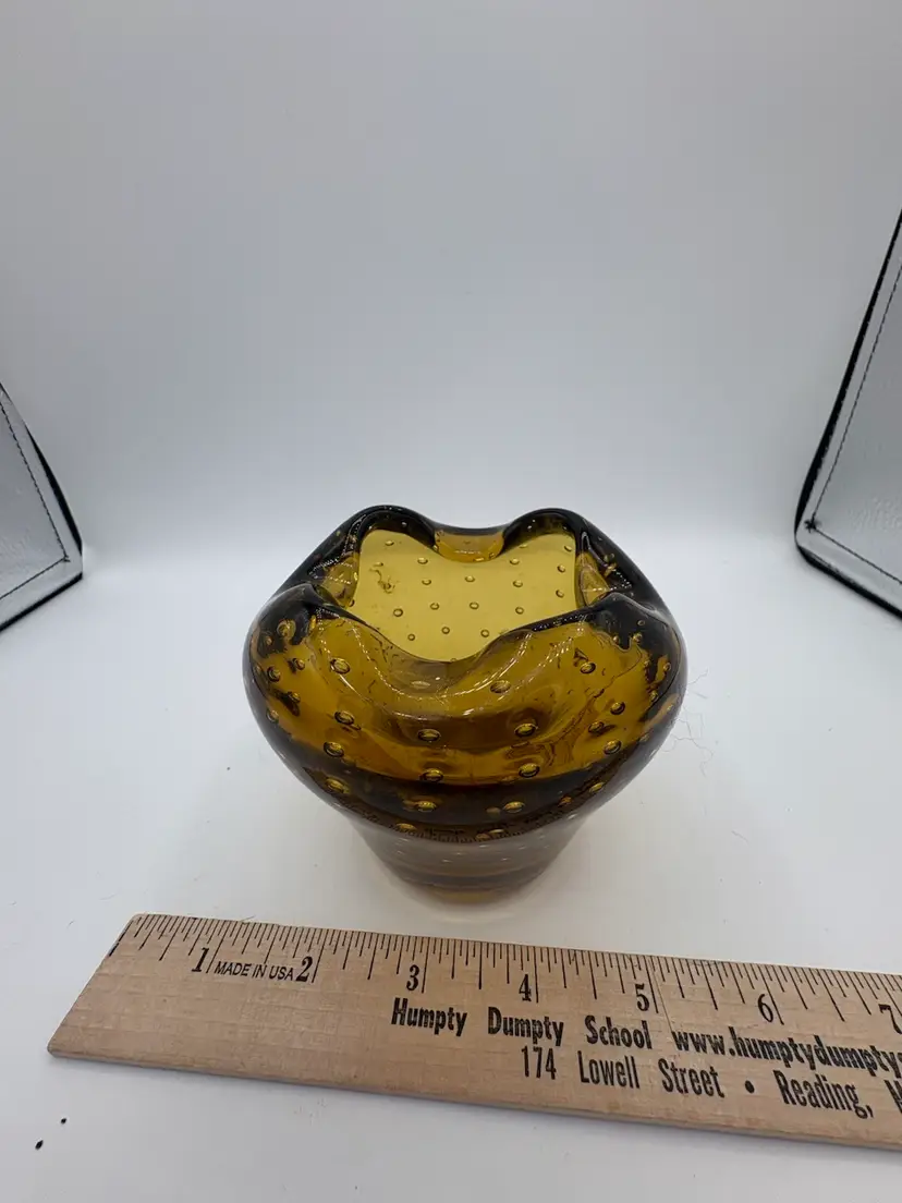 Vintage Mid- century Blown Art Glass Bowl