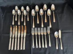 Yuletide Set Silverware Complete In Original Box (silver plate)