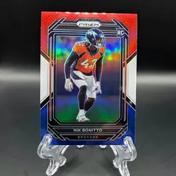 Nik Bonitto 2022 Prizm Red White & Blue RC Denver Broncos