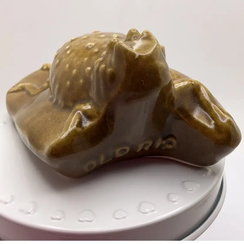 AS IS VTG Ceramic Horn Toad Figurine "Old Rip” by House of Webster Texas 5”