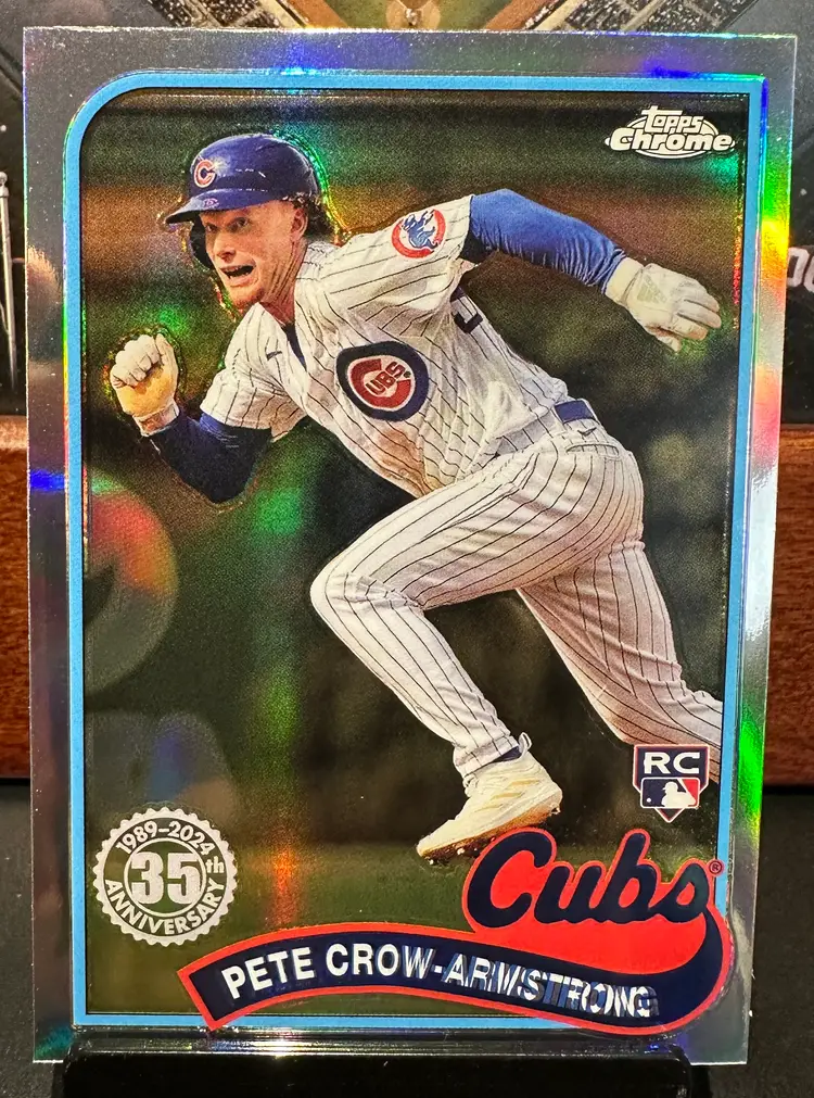Pete Crow-Armstrong Rookie 1989 Refractor Insert 2024 Topps Chrome 89CB-19 Chicago Cubs **misprint**