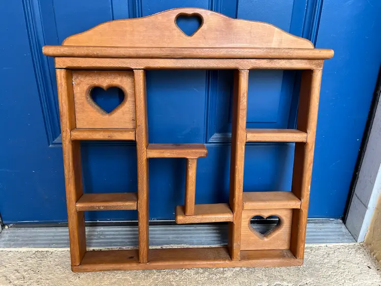 Rustic Farmhouse Wooden Vintage Trinket Shelf