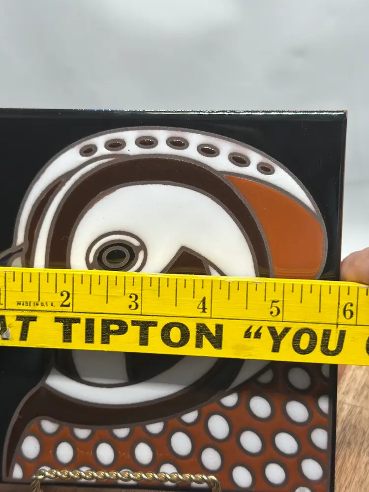 Carly Quinn Designs Montezuma Quail Tile Hand Glazed 6" x 6" Tucson, Arizona