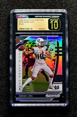2020 Panini Prizm Draft Picks #148 JORDAN LOVE Silver RC Rookie CGC 10 PRISTINE!