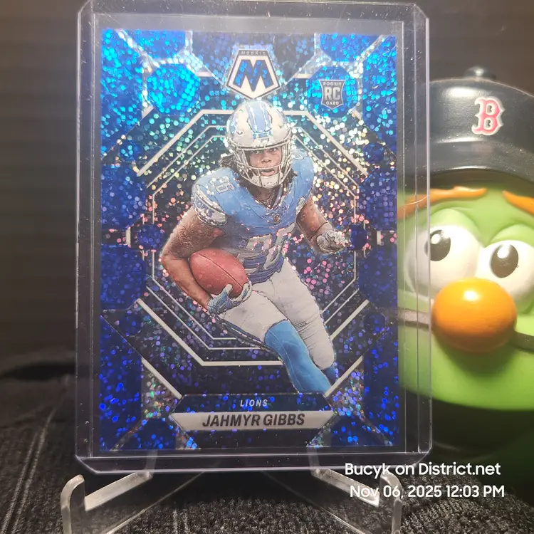 2023 Panini Mosaic Blue Sparkle - Jahmyr Gibbs Detroit Lions 01/96