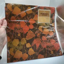 Hallmark Vintage All Occasion Wrapping Paper Fall Leaves NOS!