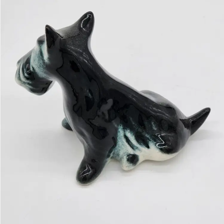Vintage Scottish Terrier Scotty Dogs Ceramic Figurines Set of 2