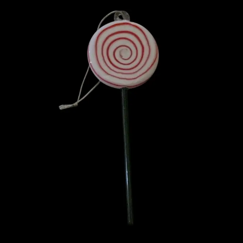 #11- Vintage 1980's /90's  Unknown Artist Art Glass Lollipop  As Pictured