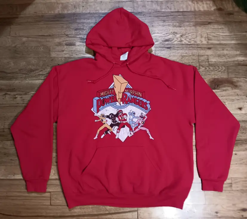 vintage Mighty Morphin Power Rangers Hoodie Sweatshirt Transformers TMNT