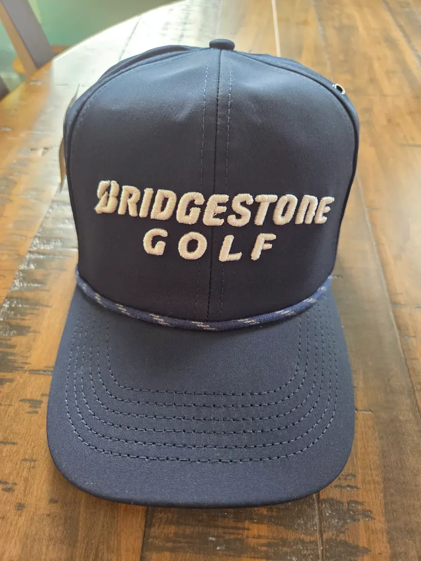 Bridgstone Golf Rope Hat Navy Adjustable Snap Back NWT