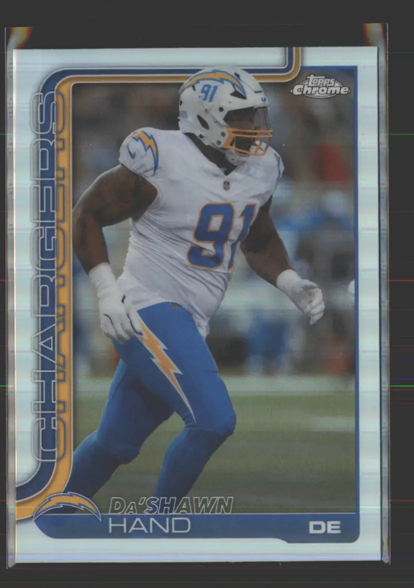 Da'Shawn Hand 2025 Topps Chrome Refractor #164 - (142) - Los Angeles Chargers