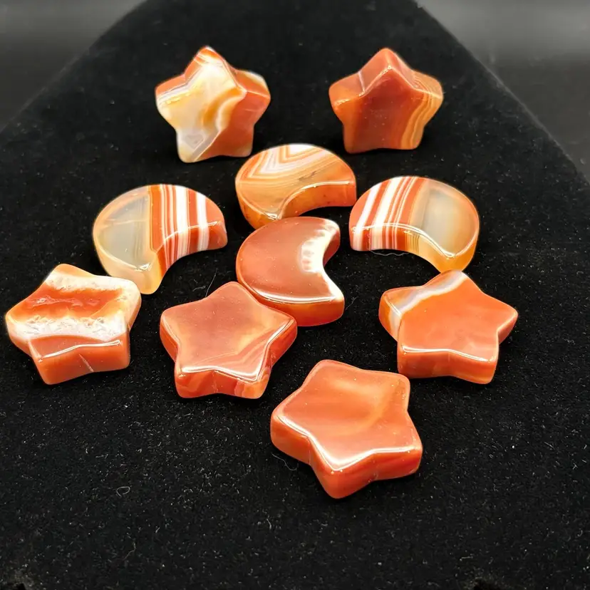 Choice - Carnelian Crescent Moon Or Star