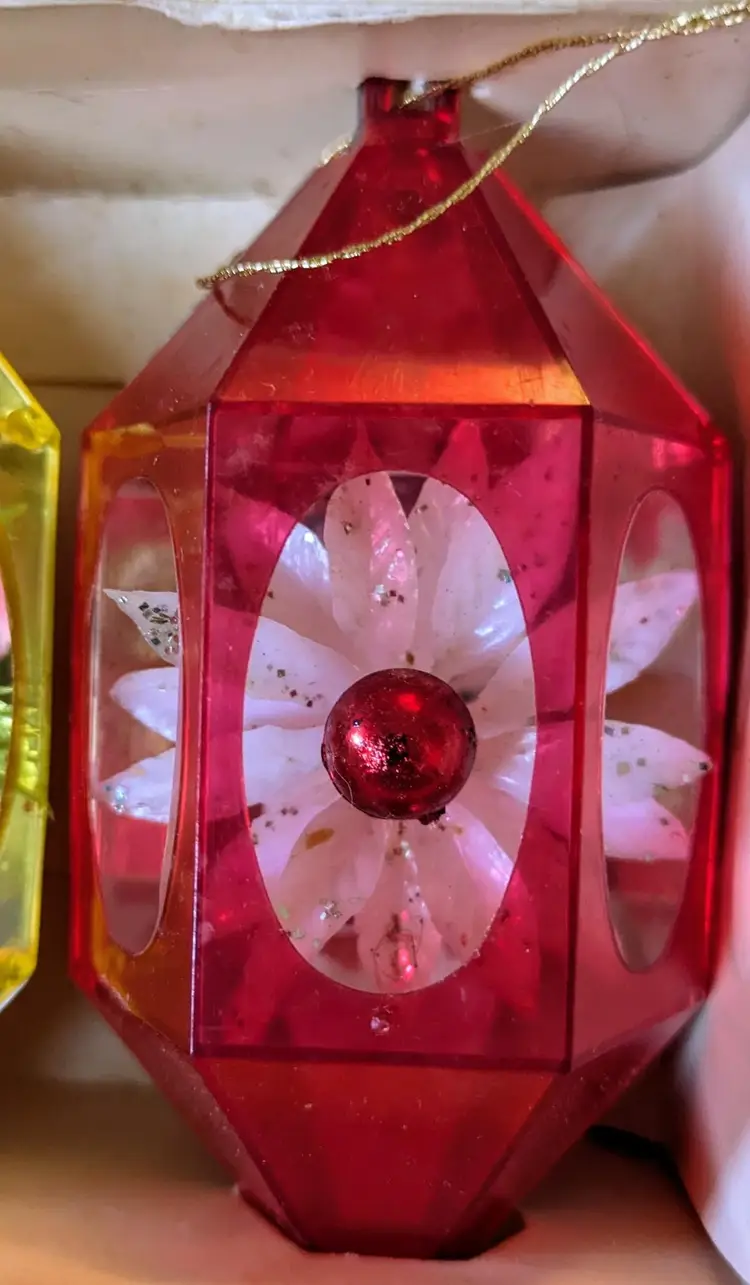 Jewelbrite Diorama Decor Durable Christmas Ornaments USA 5pcs Vintage