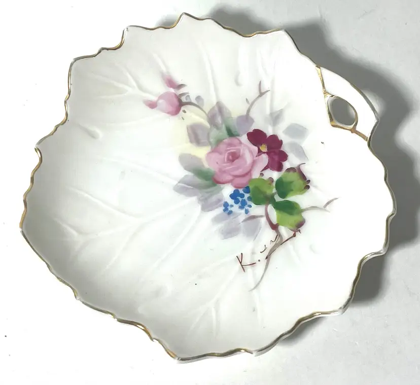 Small Hand Painted Trinket Dish Japan