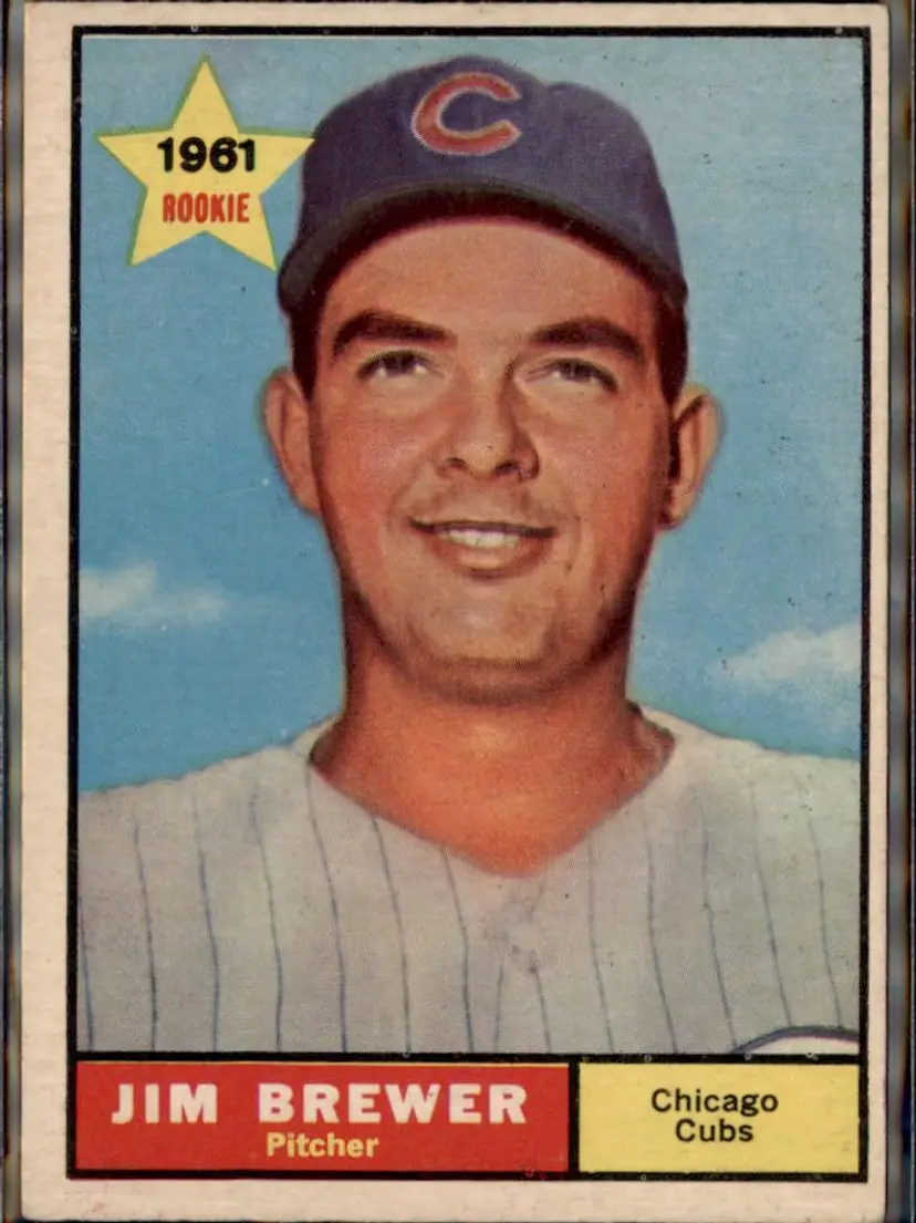 1961 Topps #317 Jim Brewer - ( ) - Chicago Cubs
