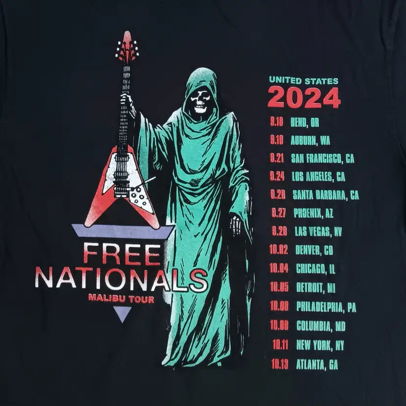 Anderson Paak Free Nationals Malibu Tour t-shirt rap hip hop concert