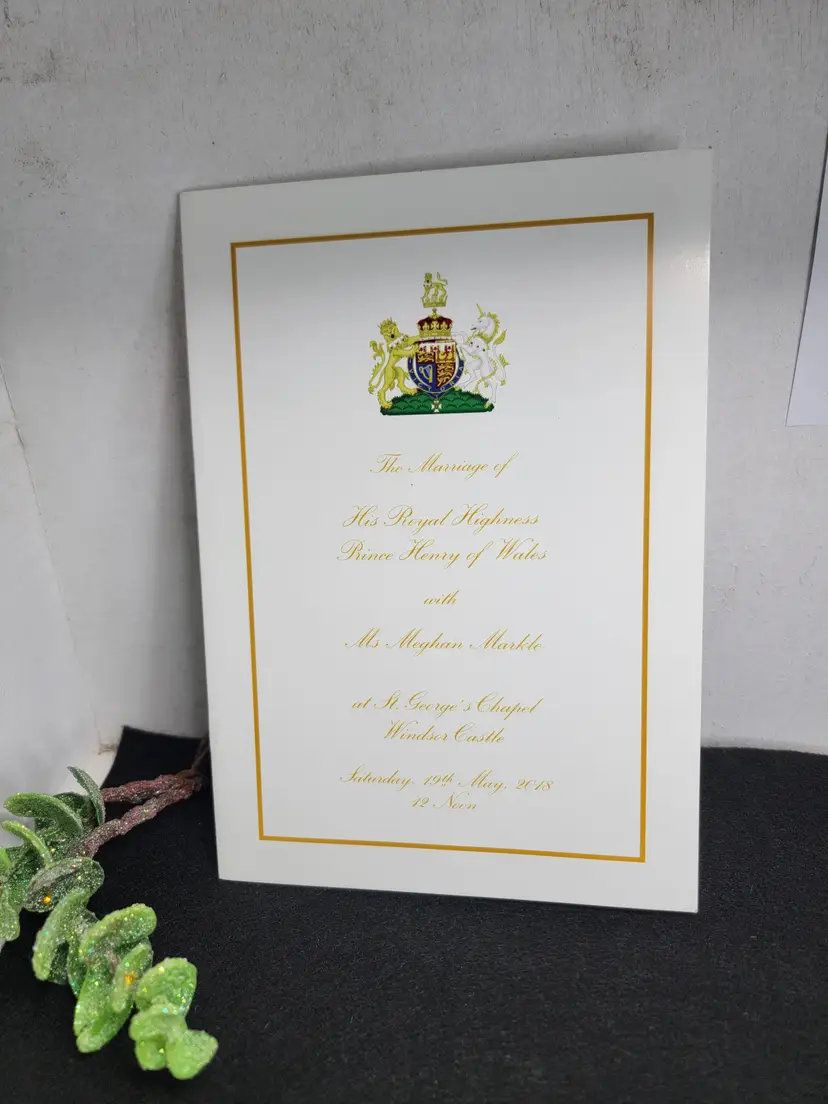 Program of the Marriage of his Royal Highness Prince Henry of Wales with Miss Meghan Markle