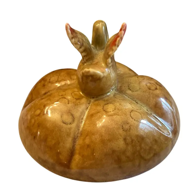 Swan On Pumpkin Figuerine