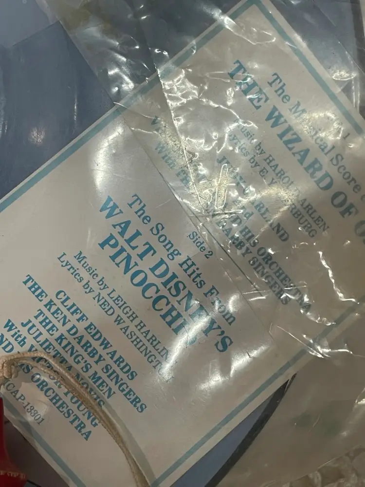 Pinocchio/Wizard Of Oz Picture Disc LP – Animation Vinyl Record Vintage Cartoon