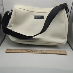 Frankie & Johnnie Women's White Shoulder Bag Adjustable Strap 12in