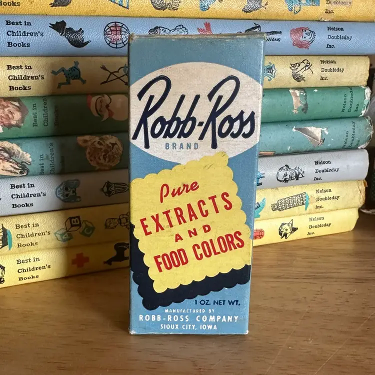 Vintage Robb Ross Extract Peppermint Empty Bottle In Box