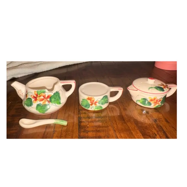 Vintage Lefton Japan Stacking Teapot