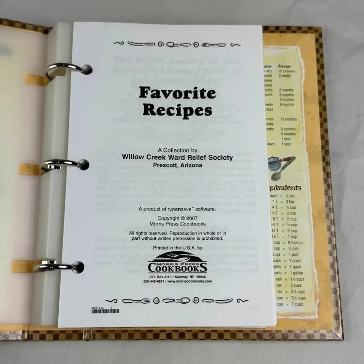 Favorite Recipes – Willow Creek Relief Society Cookbook (PL-17)