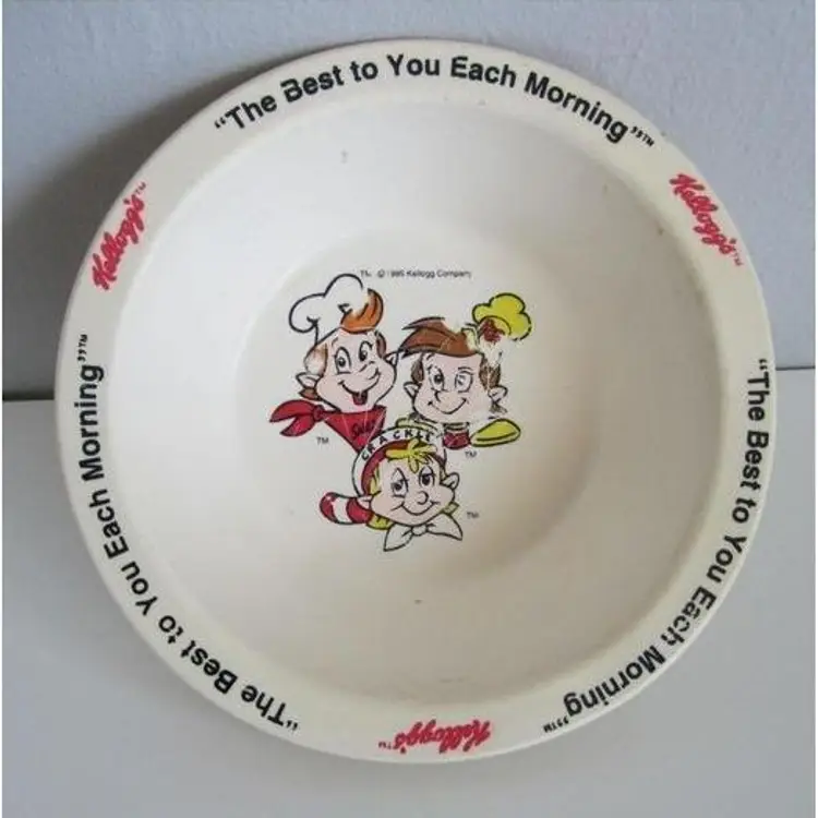 1995 Kellogg Company Rice Krispies Crackle Snap Pop Cereal Bowl Mail Promotion