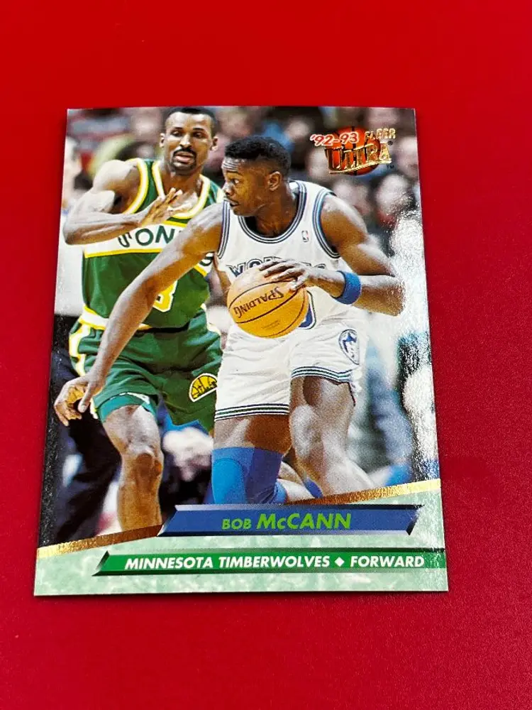 1993 Fleer Ultra Collector Basketball Trading Card Timberwolves Bob McCann #306