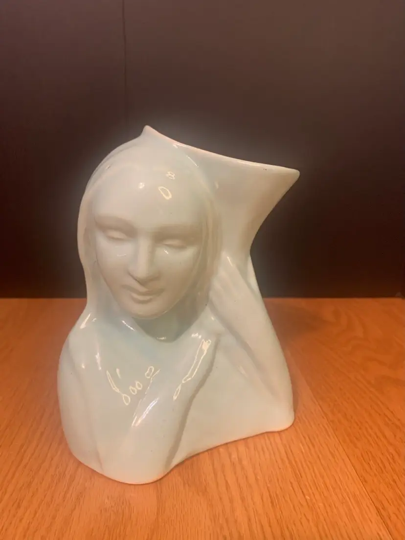 Shawnee/Hull Lady Planter Aqua 5 1/2 X 6 1/2 X 4 Inches