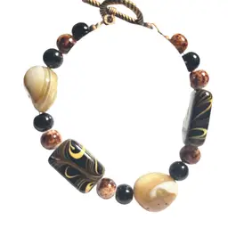 Bracelet With Clasp Browns And Creams