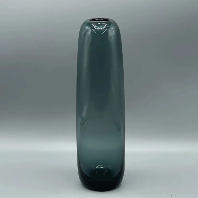 Vintage Bauhaus Turmalin Vase Wilhelm Wagenfeld for WMF Germany Smokey Glass MCM