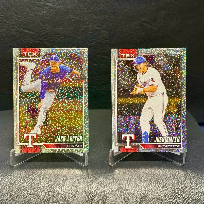 Jack Leiter #208 Josh Smith #169 2026 Topps Series 1 Sand Glitter Foil Texas Rangers