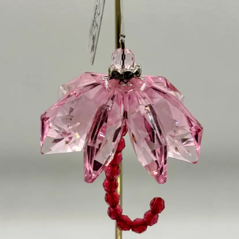 Pink Umbrella Acrylic Gems MPN 233218, Made By Ganz, Made In Philippines