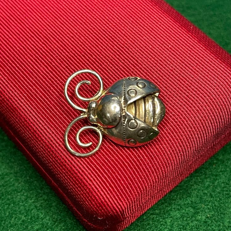 Silpada Sterling 925 Silver Lady Bug Brooch Pin Beetle Insect 3D