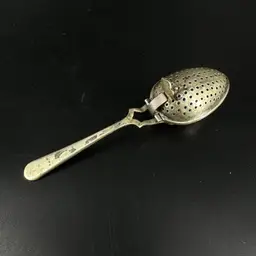 Vintage Silver Plated Tea Strainer Spoon England