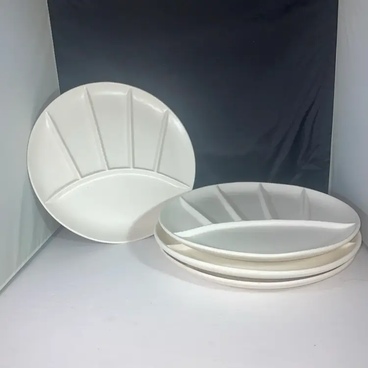 Lot Of 4 Japan Sushi Plates Vintage Fondue 9”