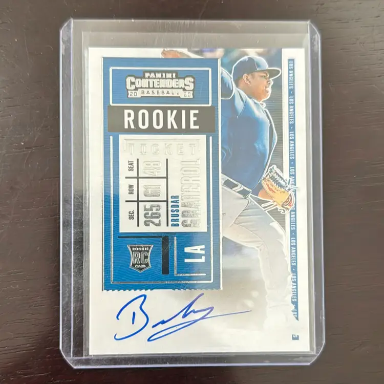 Brusdar Graterol Auto - Variant B - 2020 Panini Contenders - Los Angeles Dodgers