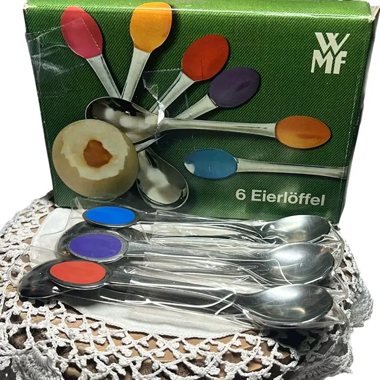 Set Of 6 WMF Egg Spoons In Original Box- Made In Germany