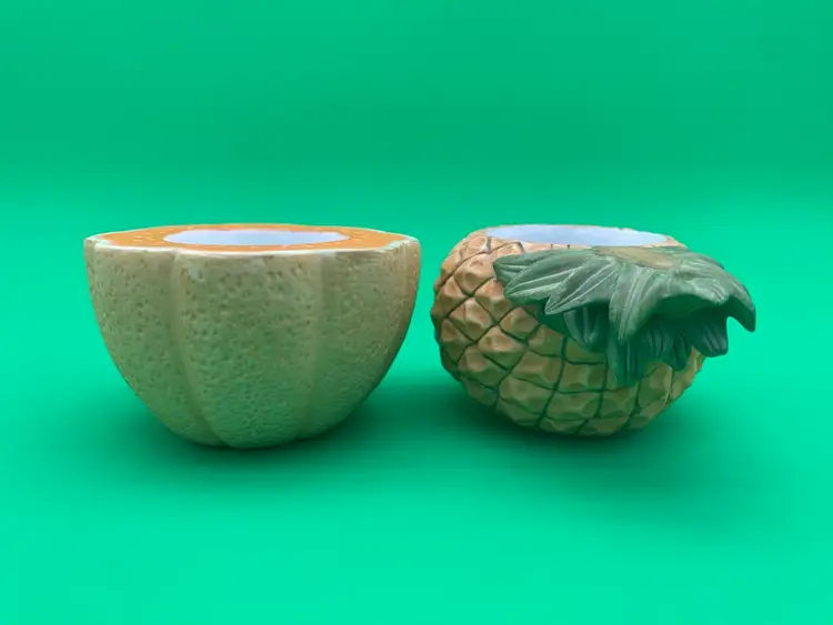 PartyLite Fruit Splash Set of 4 Ceramic Votive Candle Holders