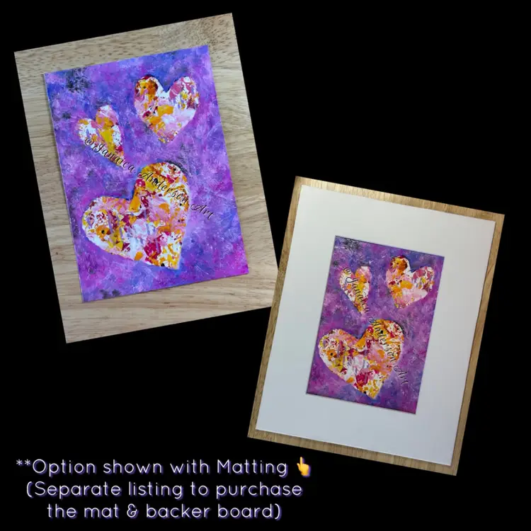 10x8” MAT & BACKER BOARD for 7x5” Orig Paintings