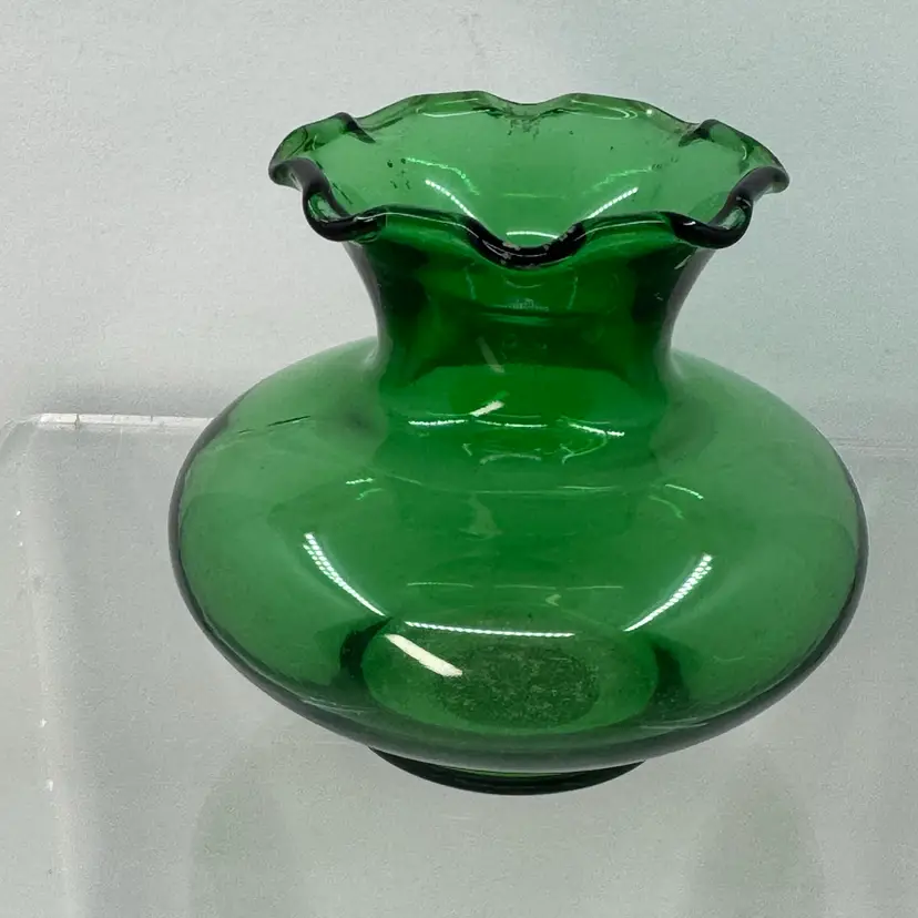 Vintage Green Bud Vase